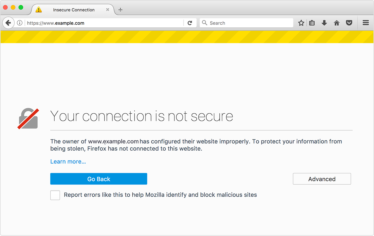 firefox for mac website insecure